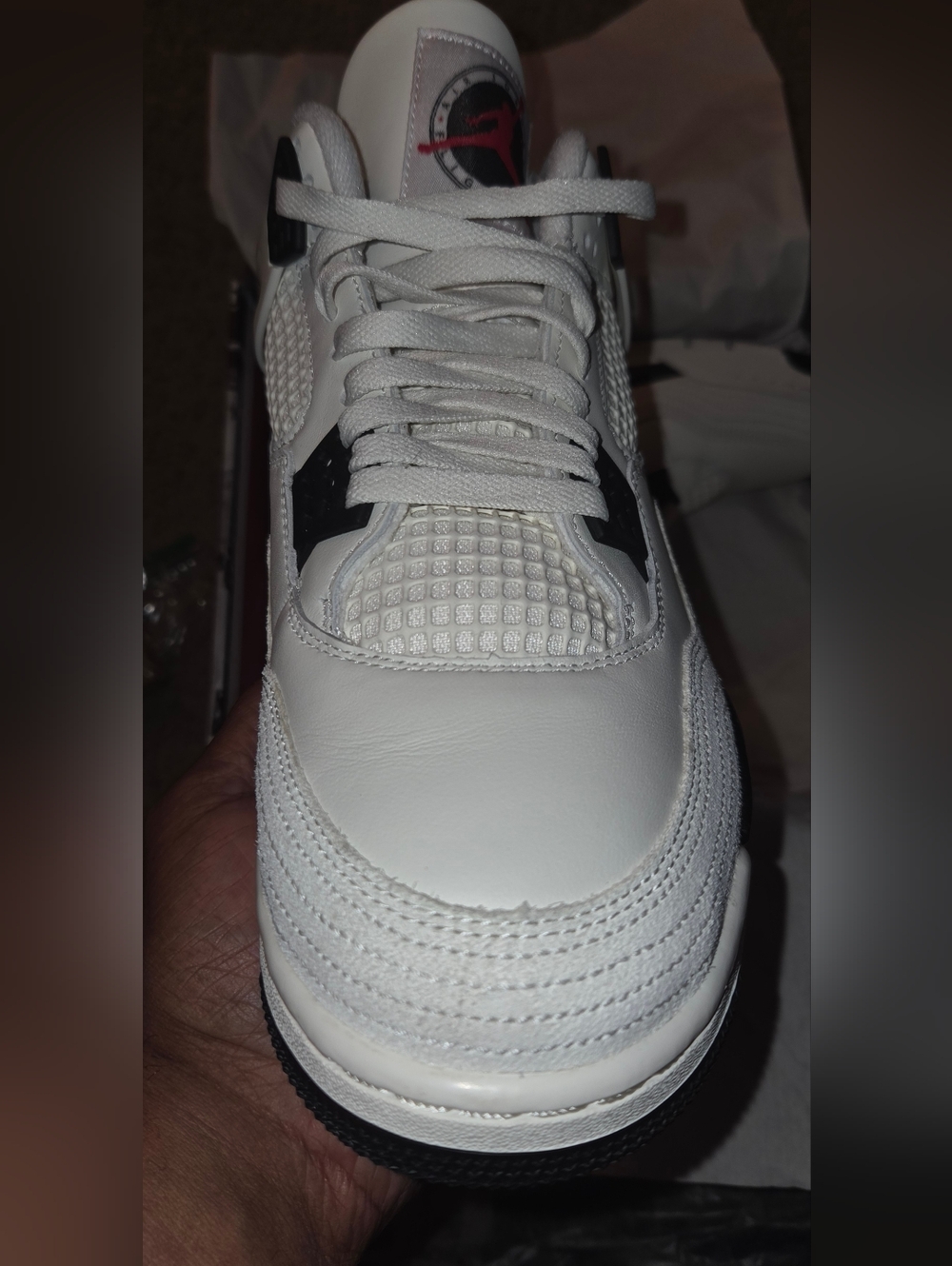 🤍🖤Jordan Retro 4 'Flight Club' Sneakers Black/White Size 13 IM4002-100 OG BOX - Picture 3 of 7